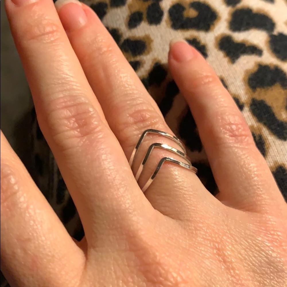 Chevron Silver ring
